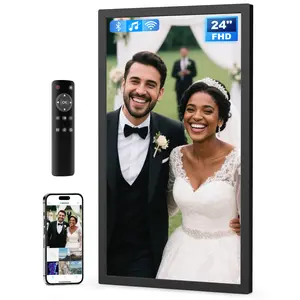 Arktronic Large Digital Picture Frame 24 inch, 1920x1080 FHD IPS WiFi Digital Photo Frame with Remote, 64GB Storage, Auto-Rotate, Instantly Share Photo/Video via Apps/Email, USB/Mirco SD, Black