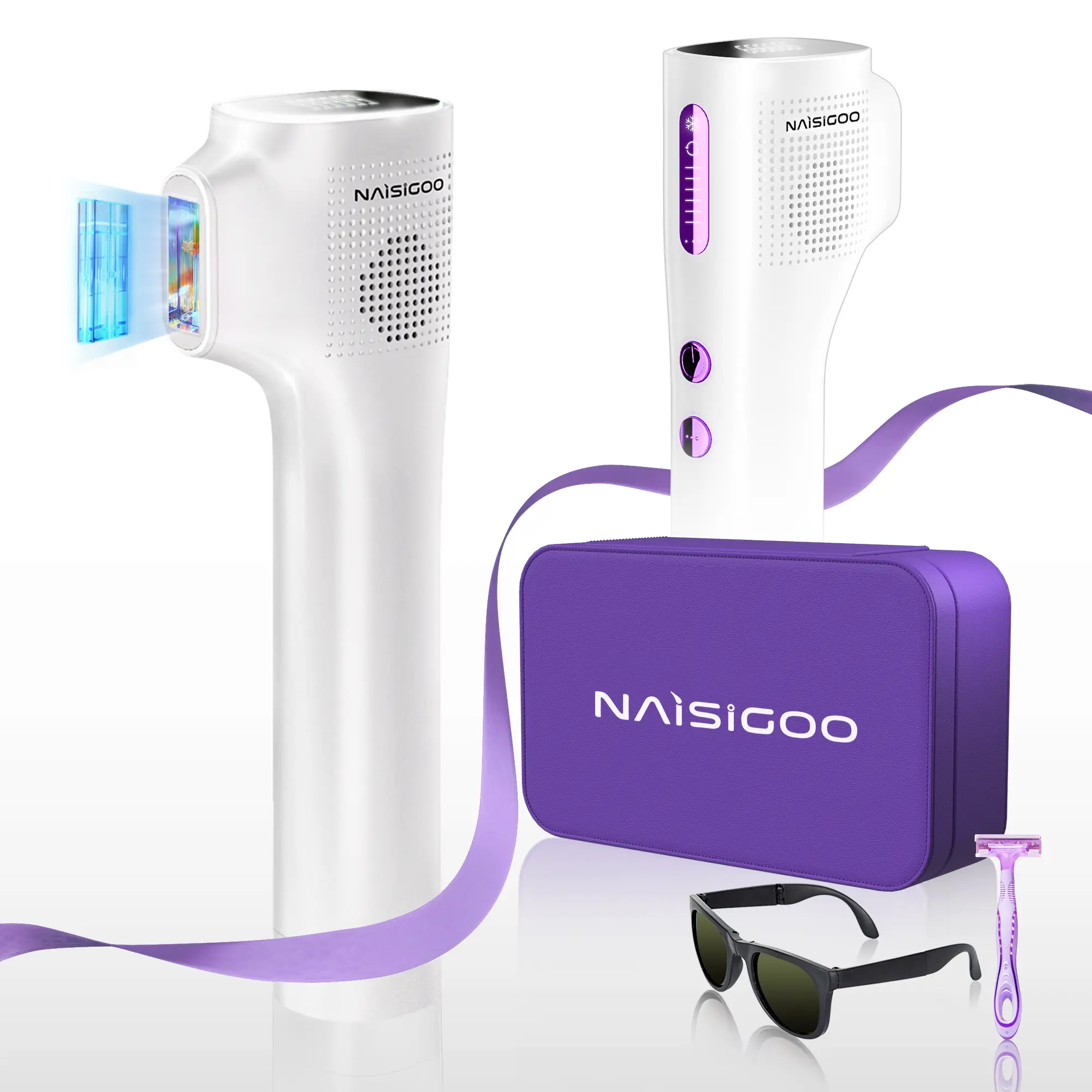 Laser Hair Removal Device for Women & Men, At-Home Painless IPL Laser Hair Remover with 40°F Ice-Cooling Contact, Long-Lasting Lazer Hair Removal for Face, Legs, Armpits, Bikini Line,Gift