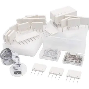 Knit Blocking Pins Kit - 25 Pcs Knit Blockers & 100 T-pins for Blocking Mats, Knit Blocking Combs for Knitting, Crochet, Lace or Needlework Projects