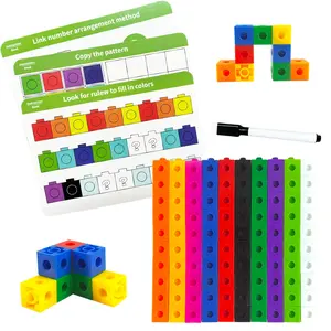 Learning Math Cubes Set, Preschool Educational Math Toys, Skill Building, Interactive Counting Blocks, Stem Toy, Math Learning Tools, Back-To-School Gift, Number Counting Blocks