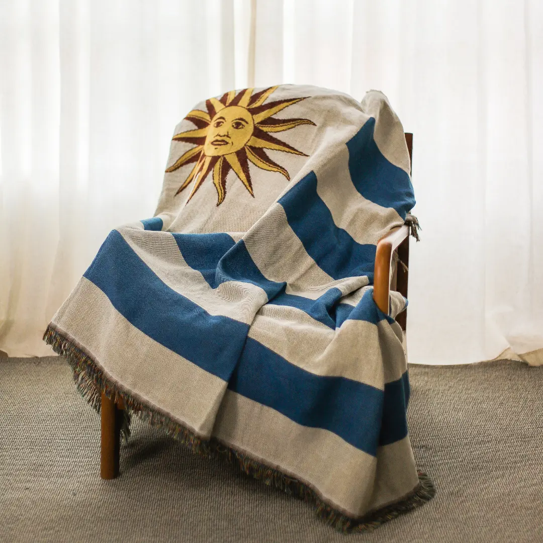 Uruguay Flag Woven Throw Blanket Uruguay Flag Woven Throw Blanket