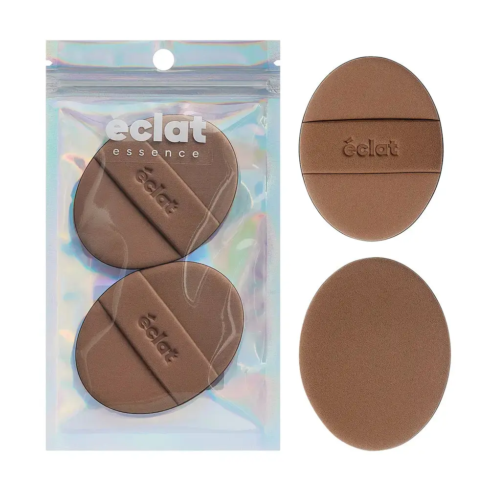 éclat Rubycell Oval Cushion Puff Set 2pcs – Latex Free Foundation & Finger Puffs