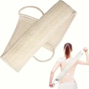 Double-Sided Back Scrub Sponge, Long Handle Exfoliating Bath Sponge, Deep Cleaning Smooth Skin, Body Care Accessory, Back Scrubber, Dual Sided Sponge, Body Care Tool
