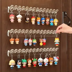 3-Piece Wall-Mounted Transparent Acrylic Jewelry Storage Hooks Wall Mounted Holder, Durable Polished Plastic Multi-Functional Design, Space-Saving Bathroom & Bedroom Organizer