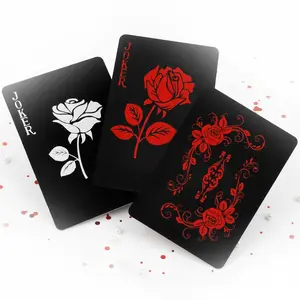 Waterproof Playing Cards – Unique Pattern PVC Poker Deck with Flower Backing for Party, Games & Magic