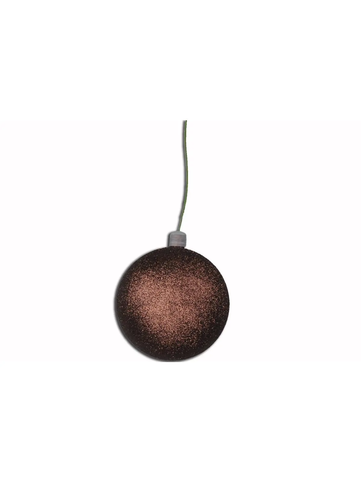212 MAIN Brown Glitter 3 In.. Hanging Ball Decoration - Wire-Attached Shatterproof UV Resistant Hanging Ornament, Pack of 12, Christmas Tree Home Decor, Home Decor Ornament