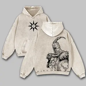 Dark Souls  Unisex FallFreshness outfits men streetwear 80s 90s graphic tees cotton Anime Game funny 380G Washed Hoodies men gifts