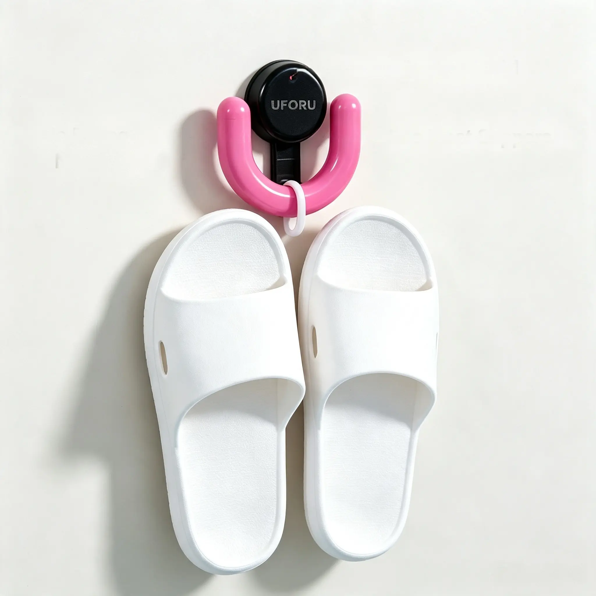 Suction Cup Slipper Rack, No Drill Wall Mount Slipper Holder, Removable Waterproof Shower Slipper Hanger, Space Saving Bathroom Slipper Storage Organizer Hook
