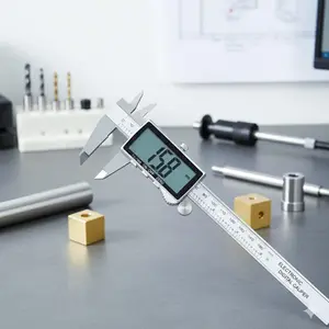 High Precision 0-150mm Digital Caliper, Hardware, Lightweight ABS Plastic, LCD Display, Slip-Resistant, Measures Inside, Outside & Depth, Auto-Calibration, Unit Conversion, Perfect for DIY Projects & Workshops
