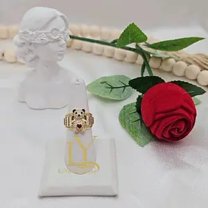 LaYaiBoutique #2070 14k gold plated bear ring high quality