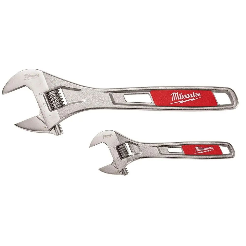 6 in. and 10 in. 2-Piece Adjustable Wrench Set