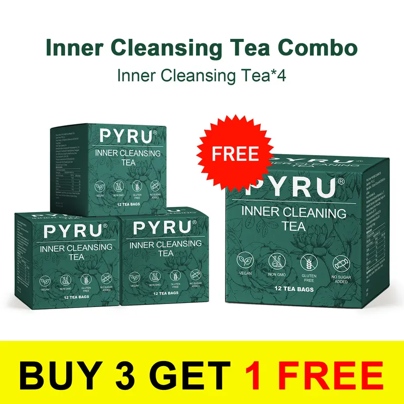 Truth Pure Cleans 3本セット PYRU Tea Combo – Calm Cleanse 4-Box | Relaxation & Gentle Reset