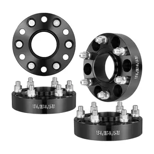 VEVOR Wheel Spacers, 1.5 6x5 Wheel Adapters, 6 Lug Forged Spacer, 78.1 mm Bore Hubcentric M14x1.5 Studs Spacers, Fit for 1995-2023 Chevrolet, GMC, and Cadillac, 4 PCS Black