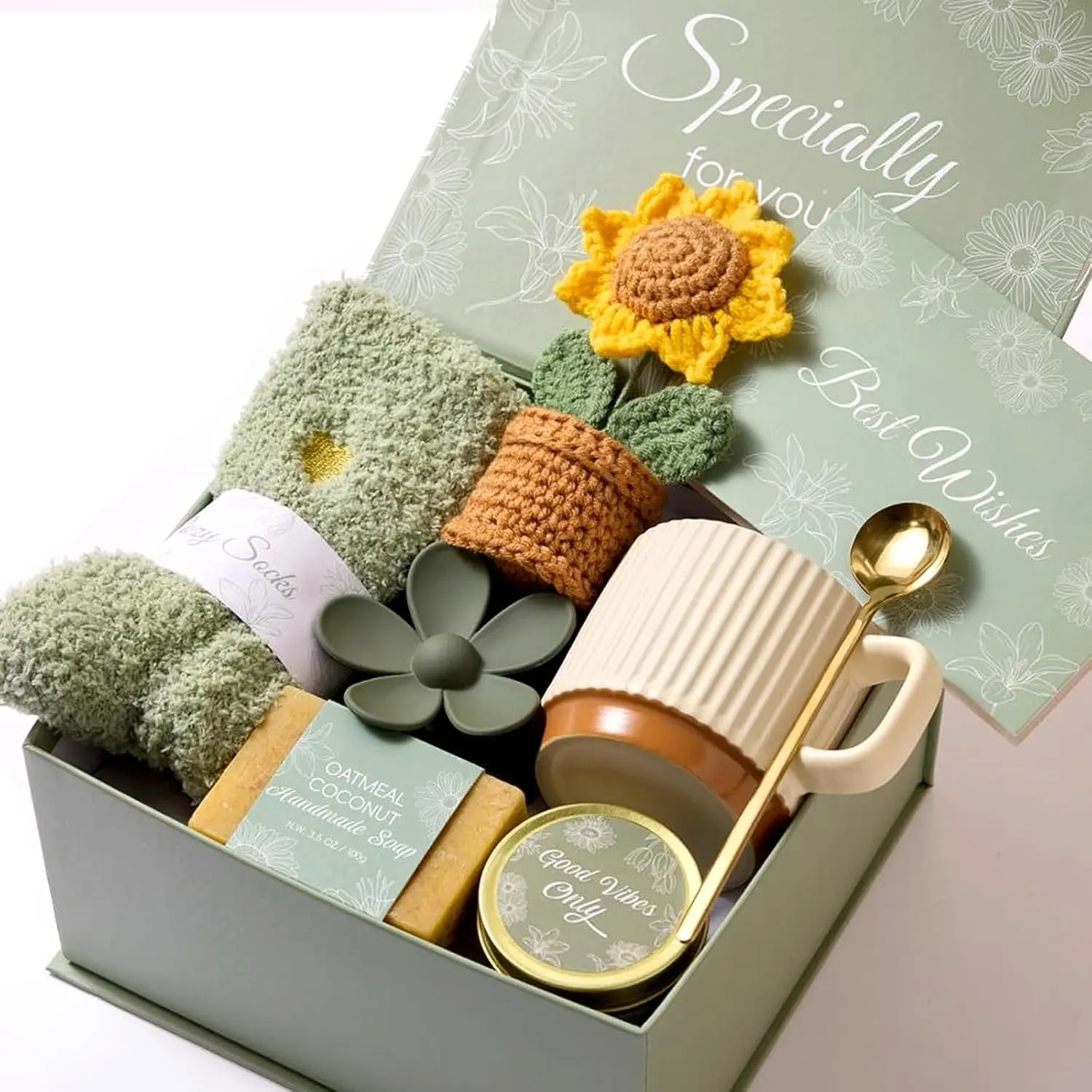 Halloween Fall Gift 8-Piece Birthday Gift Basket for Women, Self Care Care Package for Her, Hug in a Box Gift Set, Get Well Soon Gifts for Mom, Wife, Girlfriend, Sister & Friends