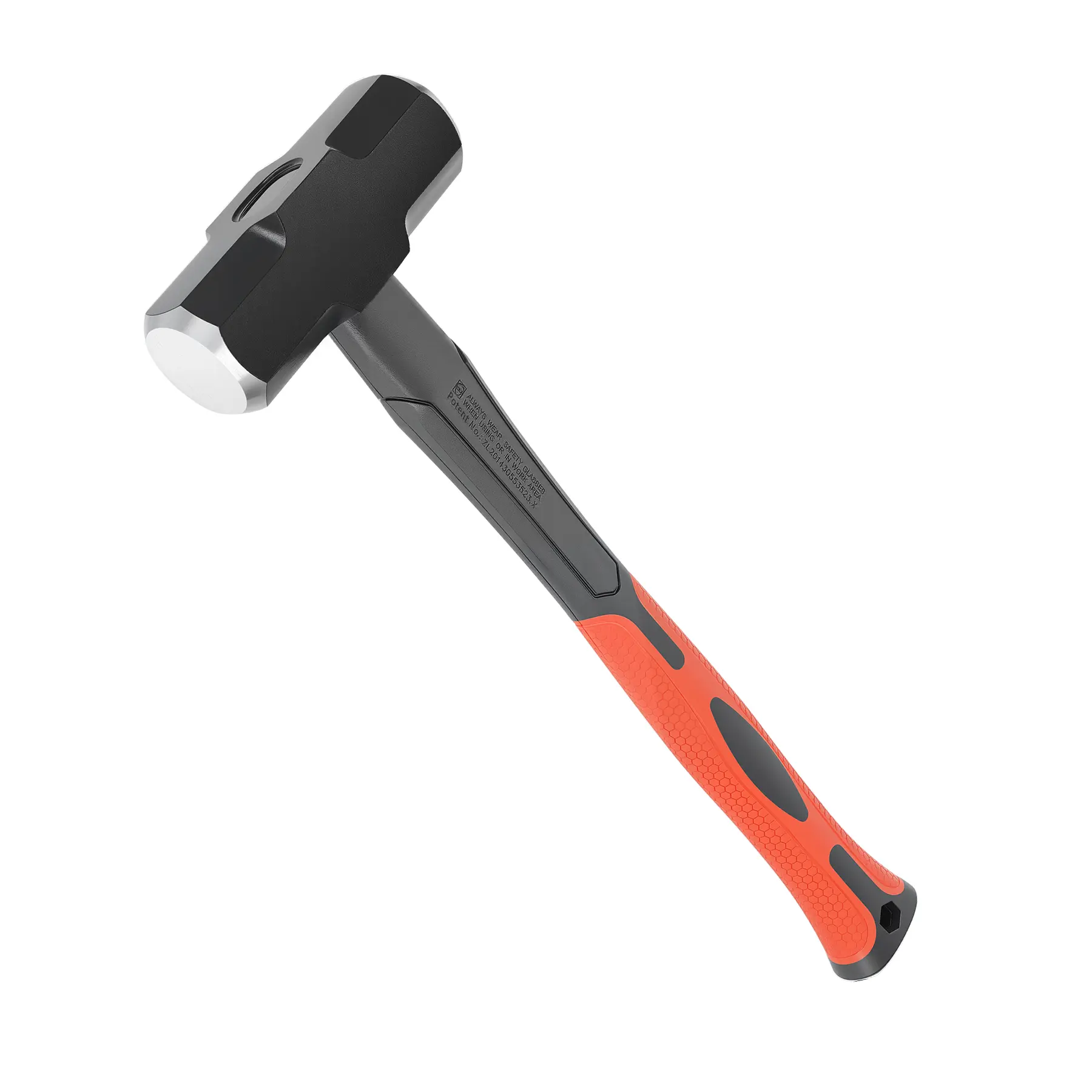 3lb Sledge Hammer - Heavy Duty Drilling Hammer with Forged Steel Head & Fiberglass Handle, Perfect for Demolition, Construction, and Blacksmithing Tool Industrial Hand Tools Hardware