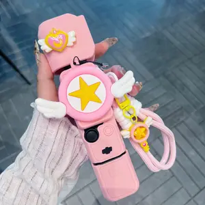 Luxury Cute Cartoon Handmade DIY Silicone Camera Case, Camera Accessories, Full Protection for Dji Pocket3, Ultra-Thin Soft Gel, Portable with Lanyard, Cartoon Soft Silicone Protective Cover, Personalized