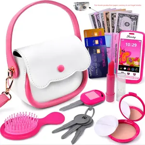 Realistic Kids Pretend Play Handbag Toy Play Set, Phone Coin Purse Girl Birthday Gift, New Year Valentine's Day Surprise Gift