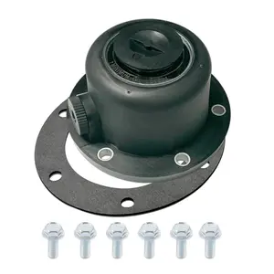 TORQUE Composite Hub Cap with Plug, Gasket & Hardware, Replaces 1612 1711 and 343-4024, 6 Hole, 4.5 BC, 3-1/2" ID, 5-1/4" OD (TR3434024CP)