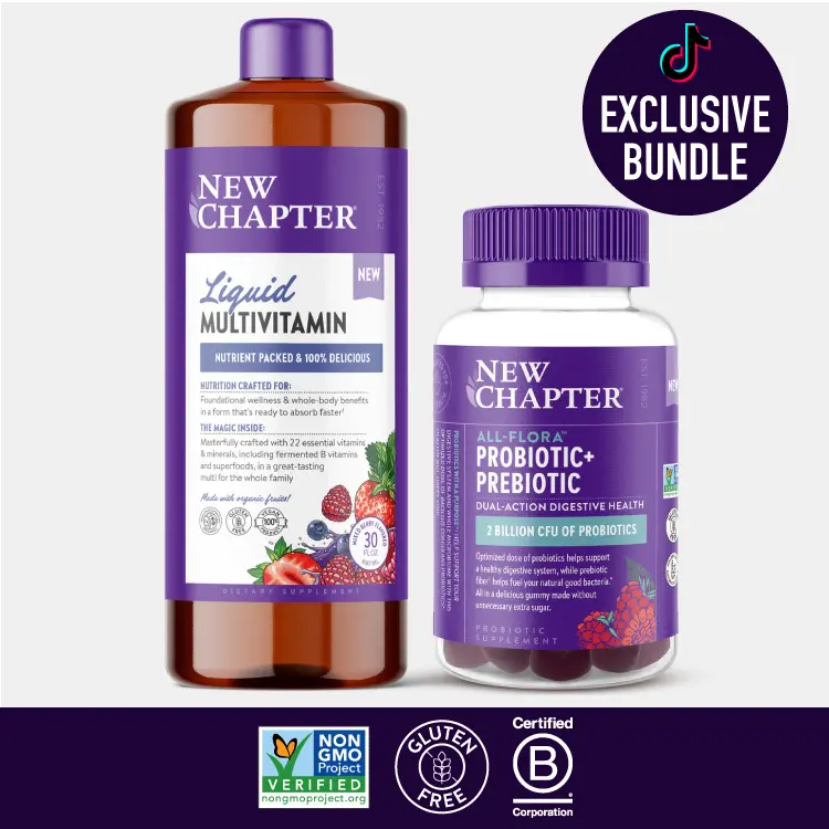 Liquid Multivitamin Mixed Berry & Probiotic + Prebiotic Gummies Duo