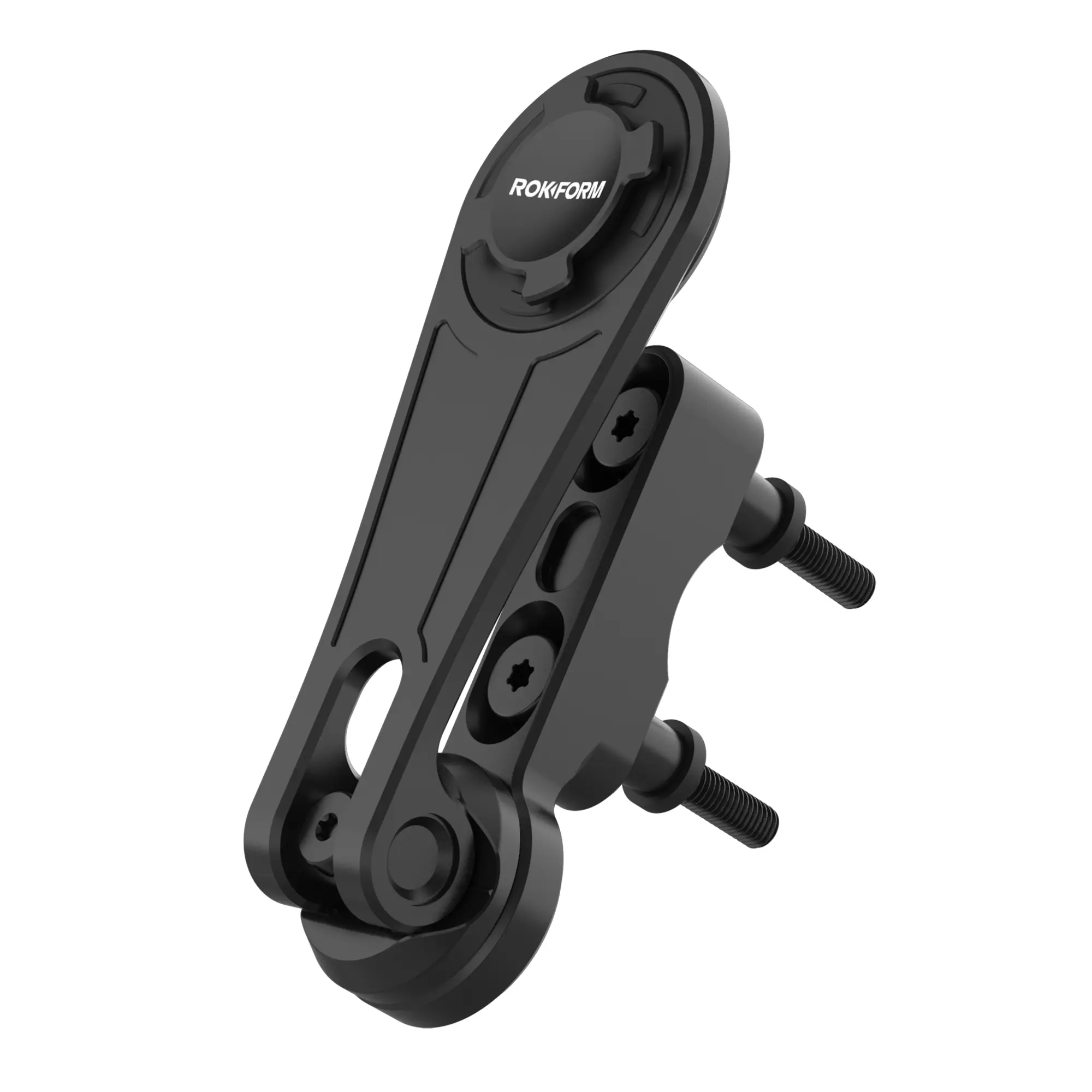 ROKFORM Motorcycle Perch Phone Holder - Polished Aluminum Bikers Mount for Harley Davidson, Indian, Metric Cruisers, Secure Handsfree Use