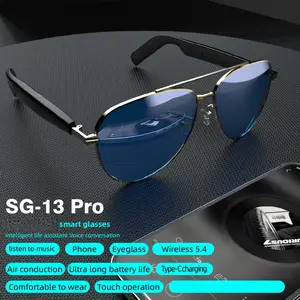 AI intelligent new technology sunglasses wireless headphones 360 surround sound high-quality music listening language calls Air conduction does not enter the ear wireless earbuds Language navigation touch voice control New 5.4 wireless glasses headset