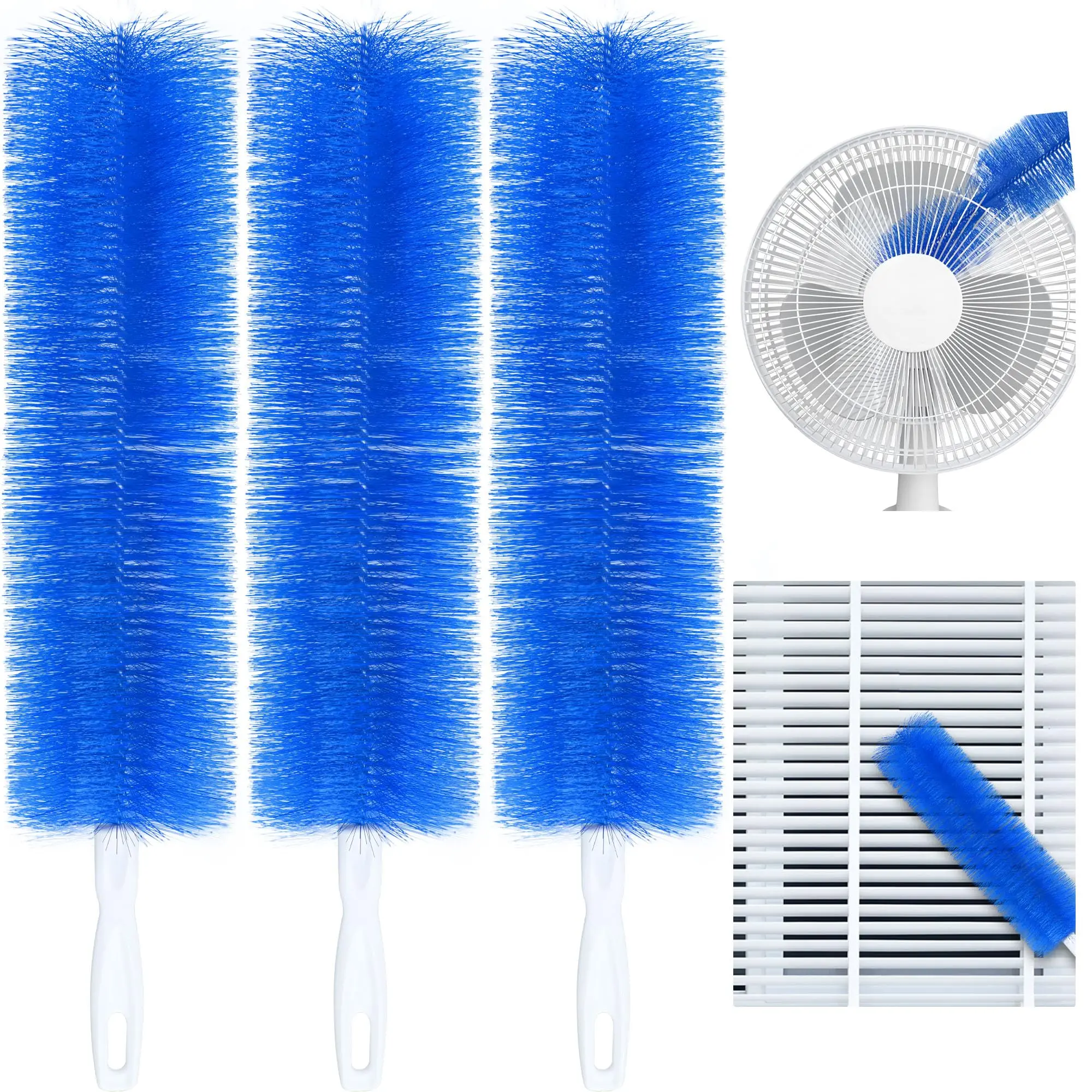 [3-Pack] Reusable Bendable Dust Duster, Bulk Pack Household Tools and Cleaning Accessory, Indoor Use Dust Removal Tool for Ceiling Fan