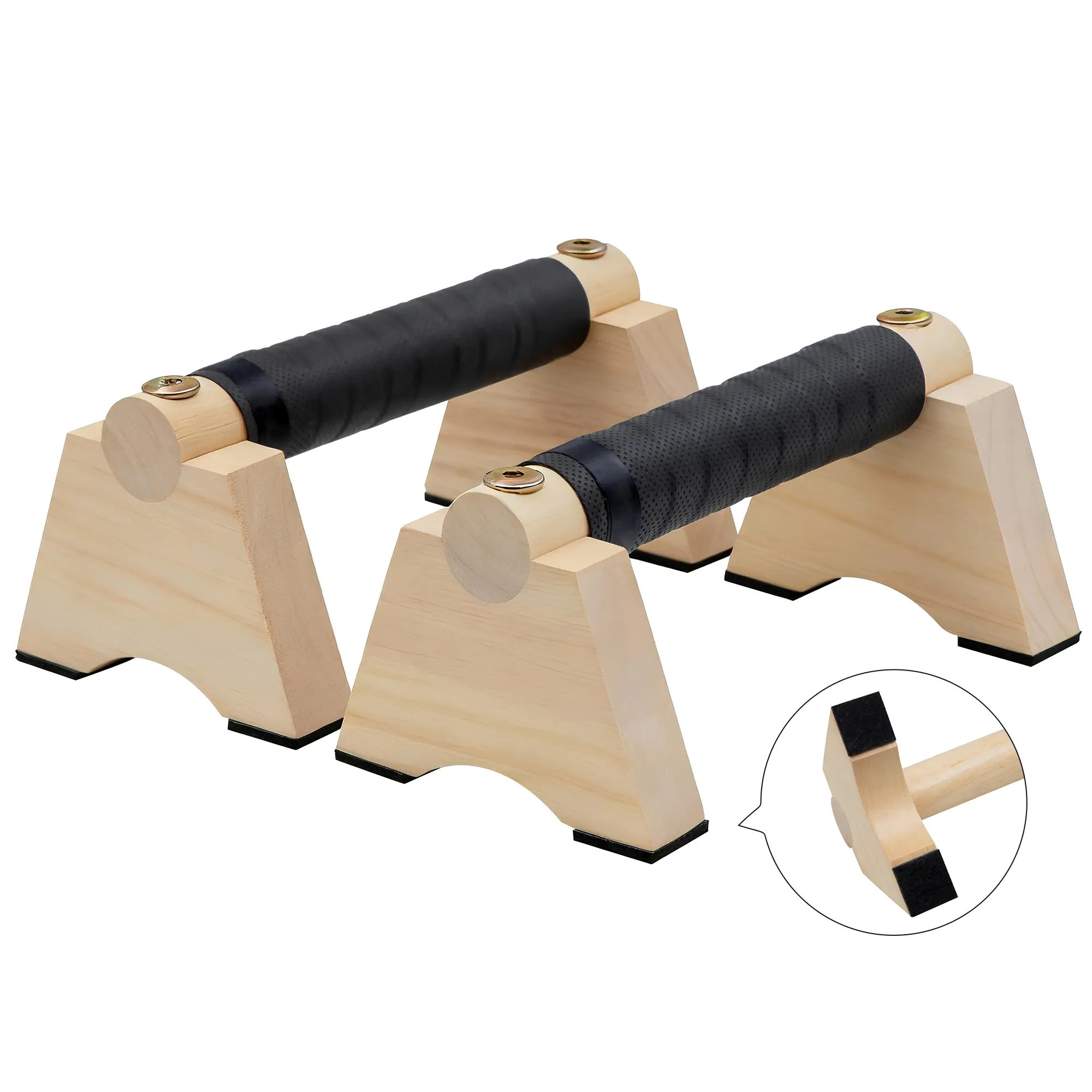 Ergonomic Wooden Parallettes Exercise Bars 2-Pack, Portable Upper Body Workout Equipment, Home Gym Arm Strength Training Tool, Handstand & Planche Strength Workout Gear, Handstand Trainer Equipment, Strength Workout Equipment