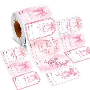 1 Roll Bow-Themed Sticky Notes & Party Stickers, Decorative Stickers, Adhesive Stickers - Cute Cartoon Creative Labels for Gift Wrapping Decoration, Sealing and Scrapbooking Birthday Party Gift Sealing Stickers & Labels