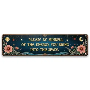 2D FLAT PRINTING Vintage Metal Wall Art with Inspirational Quote, Vintage Metal Sign, 3.93x15.74 Inches, Ideal for Bedroom & Office Décor, Unique Gift IdeaSupport customization based on provided images