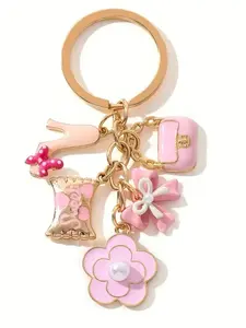 Pink Leopard Cute Keychain, Elegant Bag Charm, Perfect Gift for Couples and Best Friends, Birthday Present, All Seasons Accessory