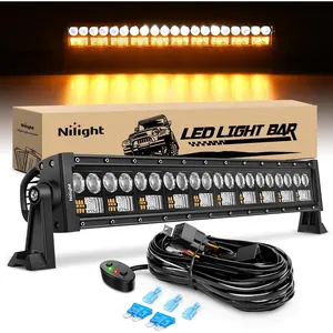 Nilight LED Light Bar 7D 22 Inch 150W Spot Flood Combo Beam Amber White LED Work Light Offroad Lighting LED Driving Lights Fog Light for SUV ATV UTV Pickup Truck Boat dealsforyoudays