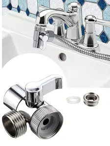 LEAPAIR 1/4PC 3-Way Shower Head Diverter Valve - Zinc Alloy Water Tap Connector for Bidet & Shower