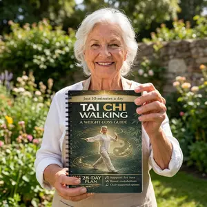 Senior Tai Chi Walking Plan, 28-Day Exercise Program, Chair-Assisted Walk, Joint-Friendly Low-Intensity Workout, Easy Fitness Routine, Daily Guided Journal, Healthy