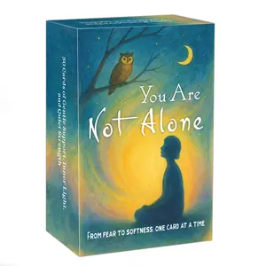 You Are Not Alone Oracle Cards Deck, 50 Tarot Cards 13x9cm, Empowering Inner Strength, Supportive Card Game Set for Personal Growth, Tarot Card Print, Tarot Card Decks, Cards Games Deck