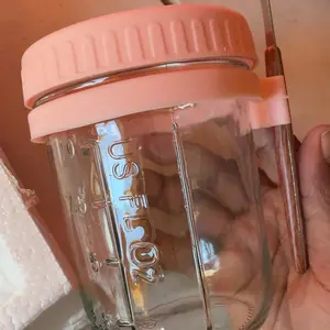 2 Pack 350ML Overnight Oats Containers with Spoon and Lid, Sealed Oatmeal Storage, Meal Prep Glass Container, Food Storage Jar, Kitchen Essentials #GLOBAL PICKS