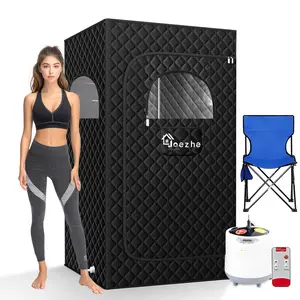 Portable steam sauna for home，Portable Steam Sauna Tent with 3L/1600W Steamer, 5-Layer Waterproof and Thermal Insulation, Folding Chair, for Home Steam Spa, Indoor & Outdoor