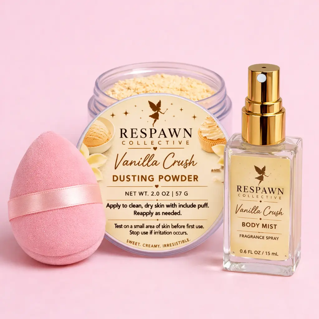 Vanilla Crush Dusting Powder With Layering Perfume Body Mist & Powder Puff Set