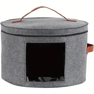 Stackable Hat Storage Box, Round Brim Hat Organizer, Women's Travel Hat Case, Foldable Denim Hat Bag, Plush Animal Toy Holder