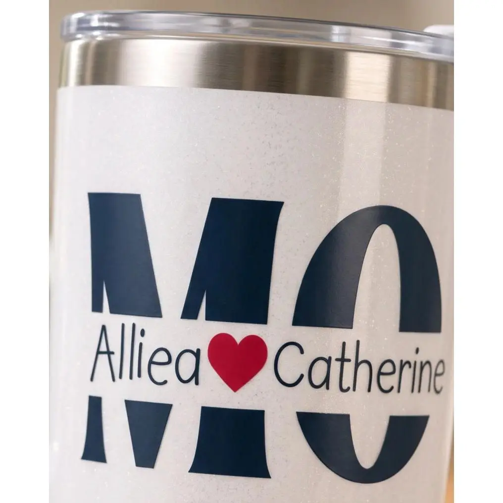 Custom Monogram Name Tumbler 40oz | Personalized Stainless Steel Travel Mug tumblers