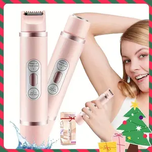 2-in-1 dual head trimmer, Hair Removal Trimmer, designed specifically for women, versatile and for the whole body, comfortable, USB charging, fine trimming without leaving black marks, women's electric shaving, New Year's gift, Christmas gift