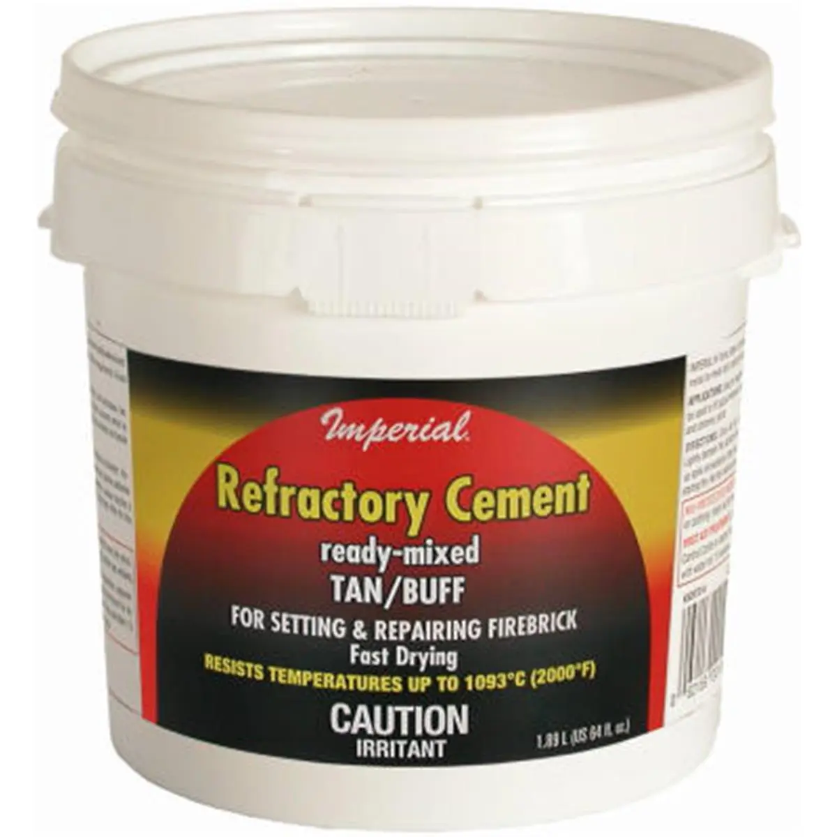 Imperial Manufacturing KK0307 64 oz. Ready-Mixed Heavy Duty Thin Refractory Cement Paste, 2000°F High-Temperature Resistant, for Outdoor Home Improvement, Patio Heater Repair Brick