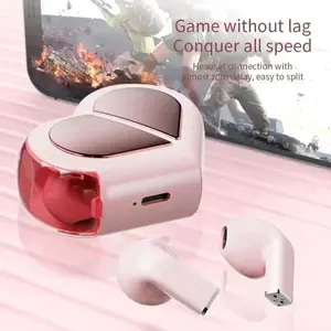 2026 New K520 Wireless Earbuds, Stereo Audio Headset, Rotatable Love Heart Shaped Charging Case, Low Latency Headphones for Phones, Tablets, Mini Usable Electronics