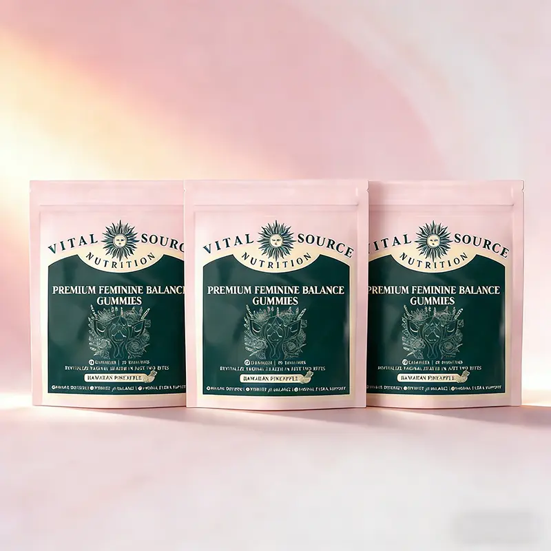 (Flash sale of 3 pack) Vital Source Nutrition Women's Wellness Gummies Hawaiian Pineapple Flavor Probiotic Cranberry Extract for pH Balance & Intimate Health Support 30 Servings