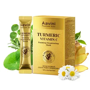Aavini Turmeric VC Bubble Mask – 10s Auto Foam, Deep Pore Cleanser, Brightening for Oily Skin, Gentle for Sensitive Skin