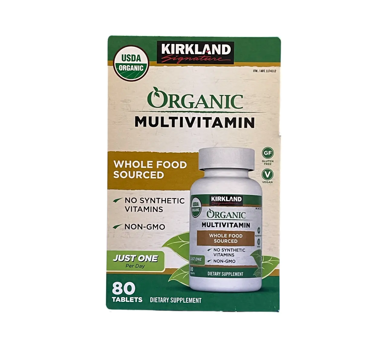 Kirkland Signature USDA Organic MULTIVITAMIN, 80 Coated Tablets Kirkland Signature USDA Organic MULTIVITAMIN, 80 Coated Tablets