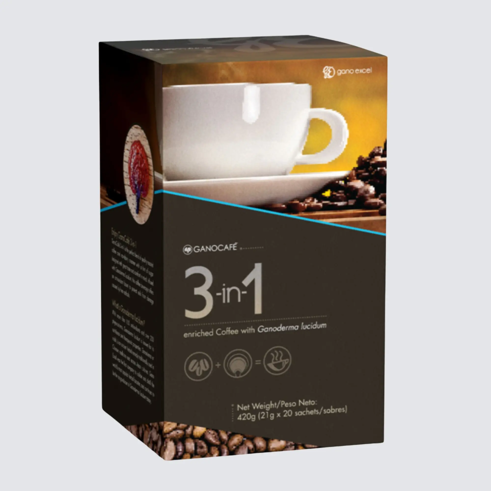 Gano Cafe 3-in-1 with Ganoderm Lucidum (20 Sachets x 21g) Ganó Excel Coffee