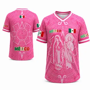 Men's Light Pink Virgencita & San Juditas Mexico 2026 Soccer Jersey, Mens Clothing, 2026 Soccer Fan Shirt, Casual Mexican Culture Sports Jersey, Mexico 2026 Jersey