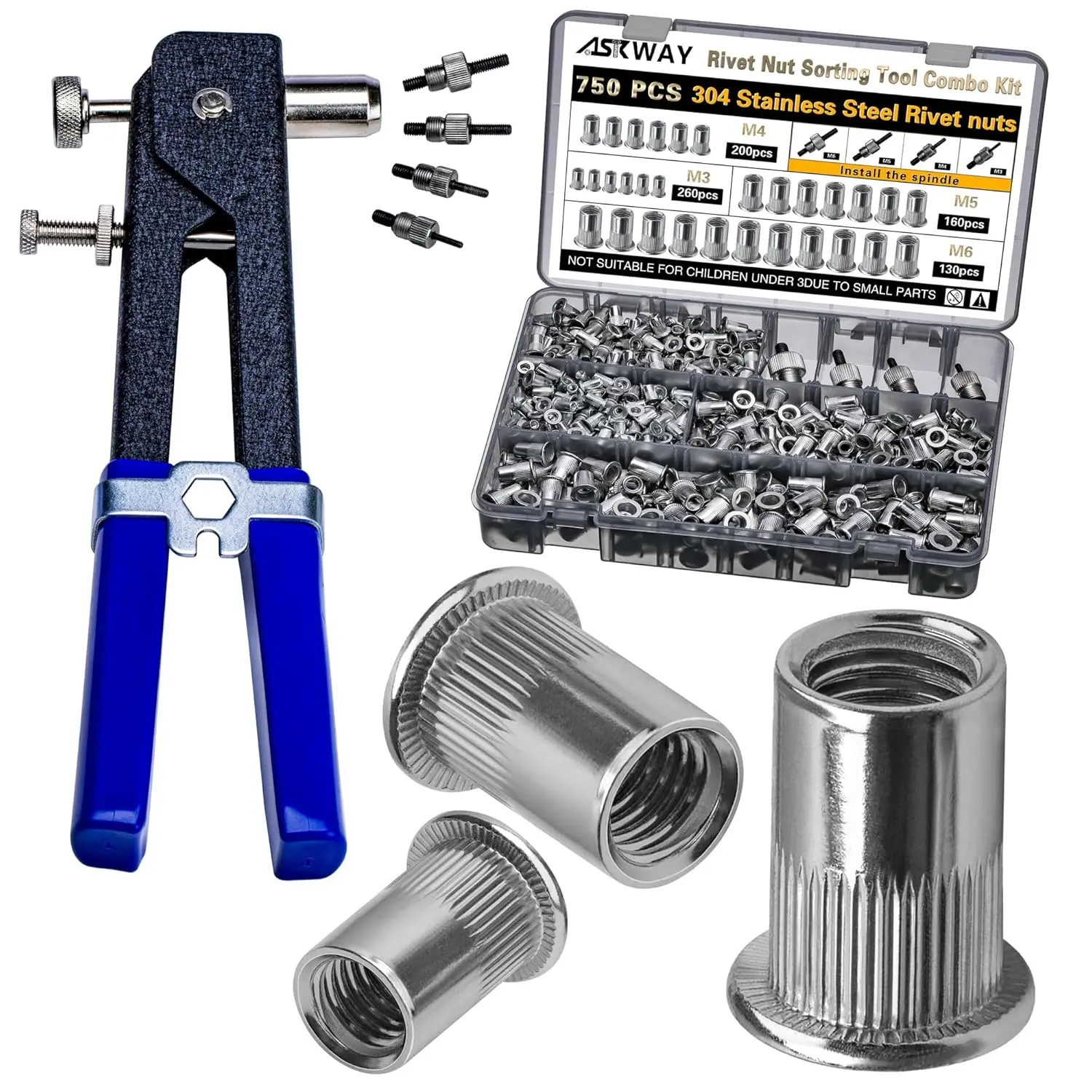 750PCS Stainless Steel Rivet Nut Tool
