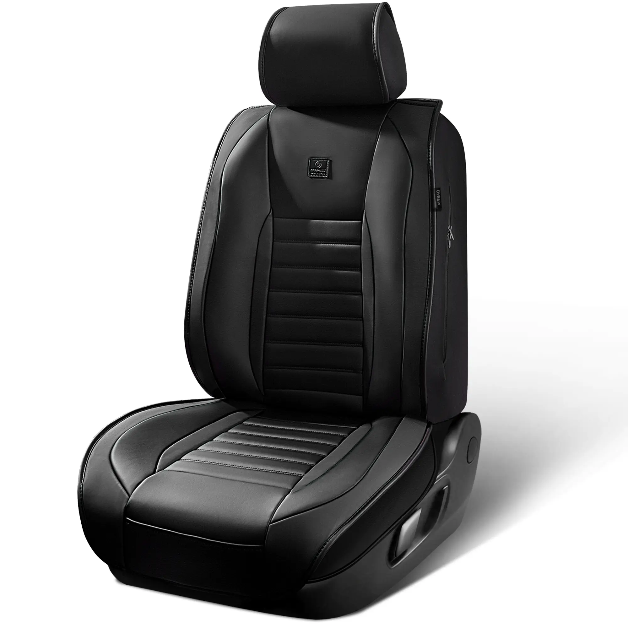 Black Leather Car Seat Cover
