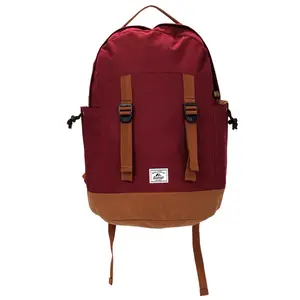 212 MAIN Everest Journey Polyester Backpack - Burgundy, Modern Design, Spacious Compartment, Vegan Suede Accents